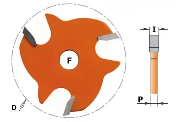 CMT 822.335.11 3,5 mm schijffrees zonder spindel | Topkwaliteit