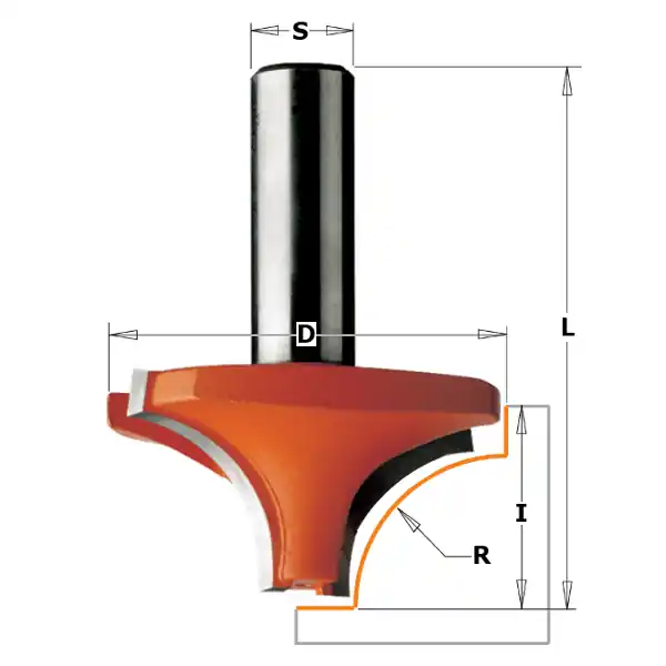 CMT 927.595.11 31,7 mm Holle radiusfrees R=9,5 schacht 12 mm | Premiumkwaliteit