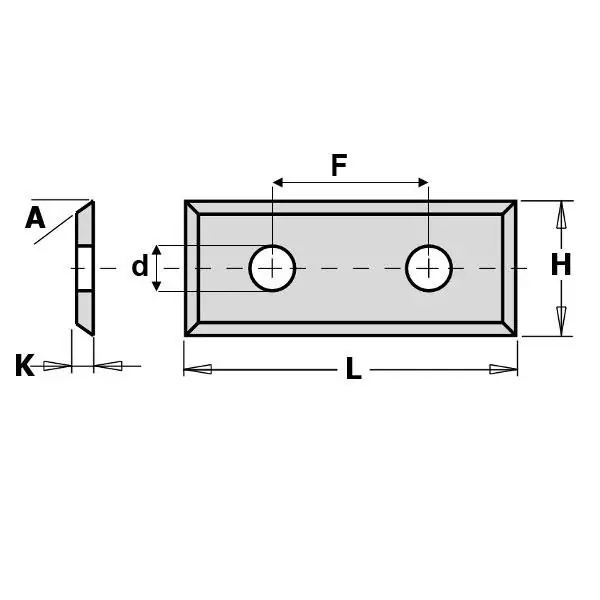 Korting | GRN Tools 790.297.12 WPL wisselmes U2300 29,5x12x1,5 mm (10 stuks)