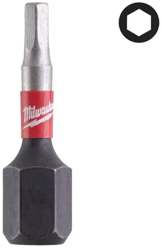 Online bestelbaar | Milwaukee Schroefbit SHOCKWAVE HEX10 25 mm 3 stuks - 4932500384