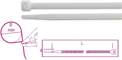 Nieuw in het assortiment | Beta Bmb1436-Nylon Bindstrips, Naturel Kleur - BMB1436