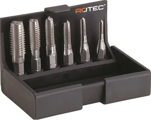 Scherpe prijs - Rotec 6 dlg. Cass. Tap-bits M3-M10 - 9002032