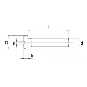 Fabrieksprijs - Kobout 484A404012 metaalschroef cilinderkop zaagsnede DIN 84 RVS A4 M4x12 mm