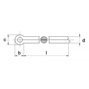 Premiumkwaliteit - Kobout 794EV32040 splitpen DIN 94 galvanisch verzinkt 3,2x40 mm