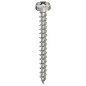 Aanbieding loopt bijna af - Heco-Topix-Plus RVS A2 spaanplaatschroef 4,0x25 mm rondkop Pozi-Drive PZD 2 variabele voldraad blank glijcoating 200 stuks SKV-klein verpakking 61664