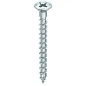 Aanbieding - Heco-Topix-Plus spaanplaatschroef 4,5x35 mm platverzonken kop Pozi-Drive PZD 2 met kopgatboring 2,4 mm variabele voldraad verzinkt blauw A3K 200 stuks SKV-klein verpakking 60649