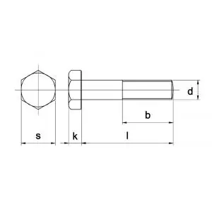Kobout 2931ZW910080 zeskantbout DIN 931 10.9 onbehandeld staal M10x80 mm | Alleen deze week